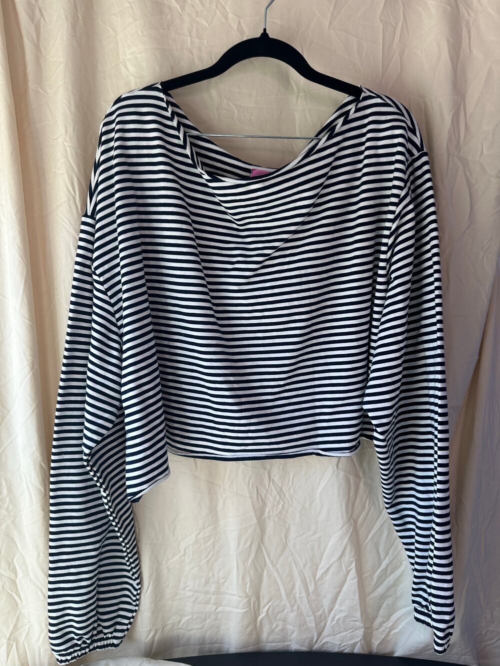NWT Edikted Navy and White Striped Top - Size XL